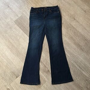 Dark Wash Skinny Flare